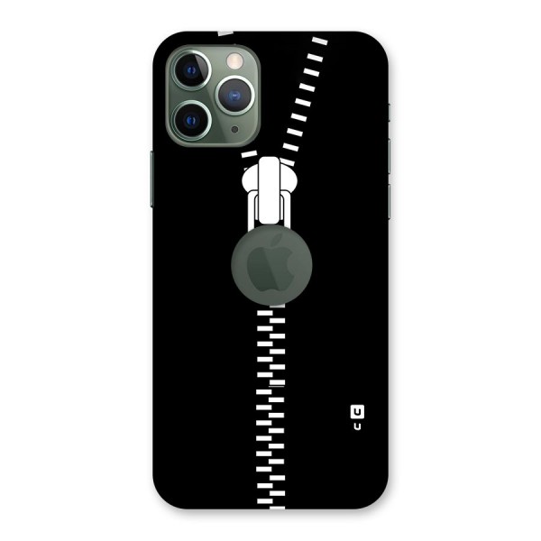 Black Zipper Back Case for iPhone 11 Pro Logo  Cut